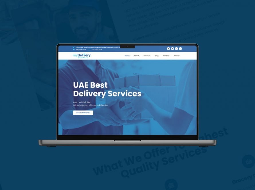 delviery services website design